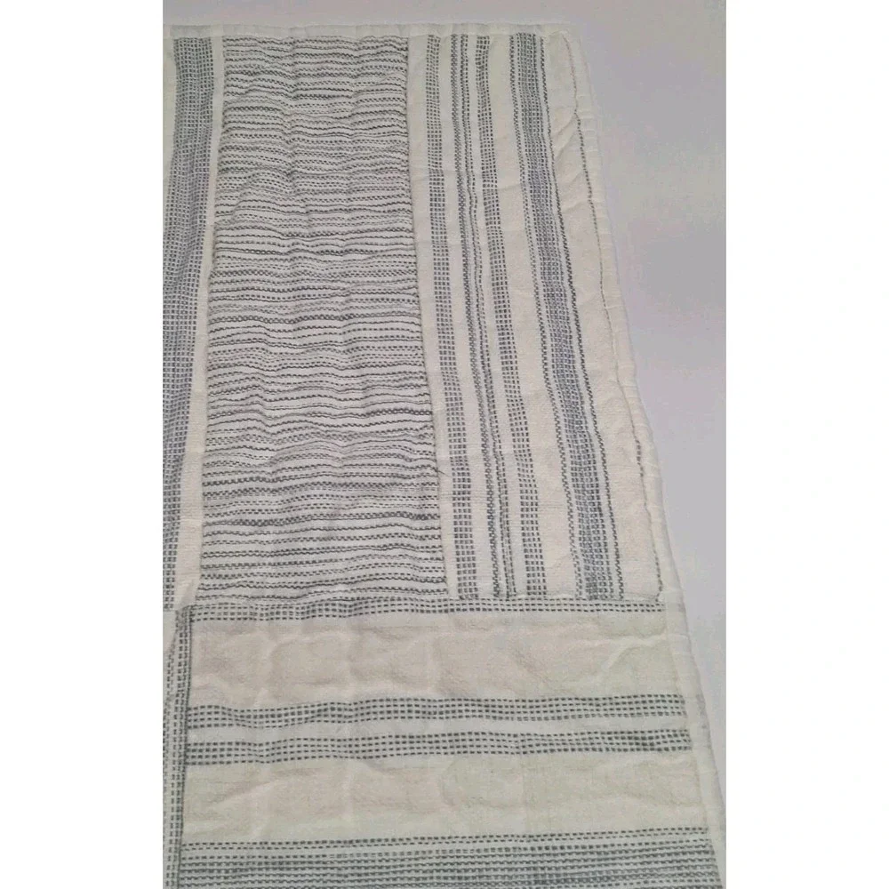 Pottery Barn Hawthorn Patchwork Quilted Chambray Pillow Sham 26x26 **ONLY 1